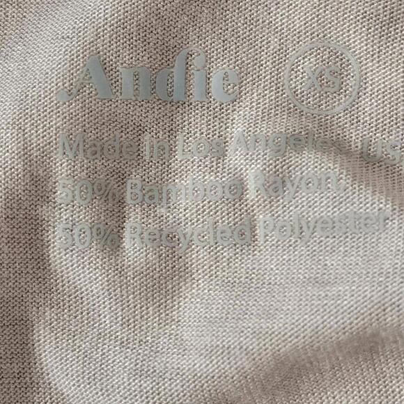 2/$30 Andie The Scoop Tank Blush Size XS | Soft Bamboo Jersey Basic Top - Picture 3 of 5